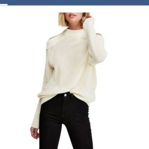 Free People Half Moon Bay Sweater - Dawn Blue